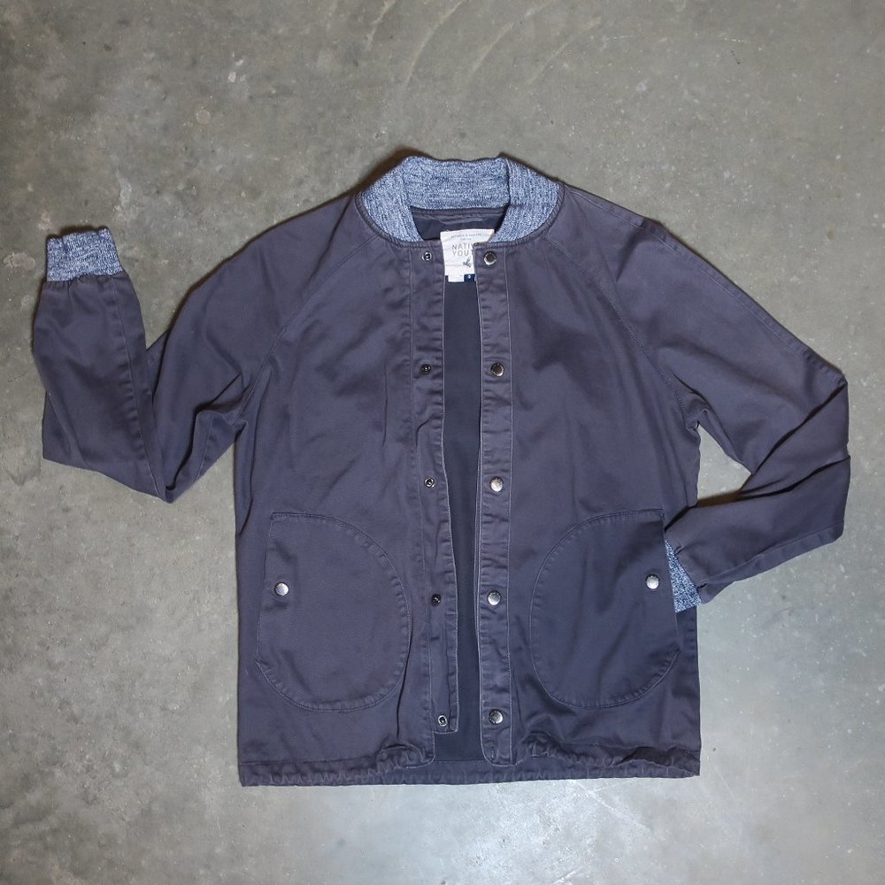 Native Youth. Men's Small. Jacket. Navy Blue.
